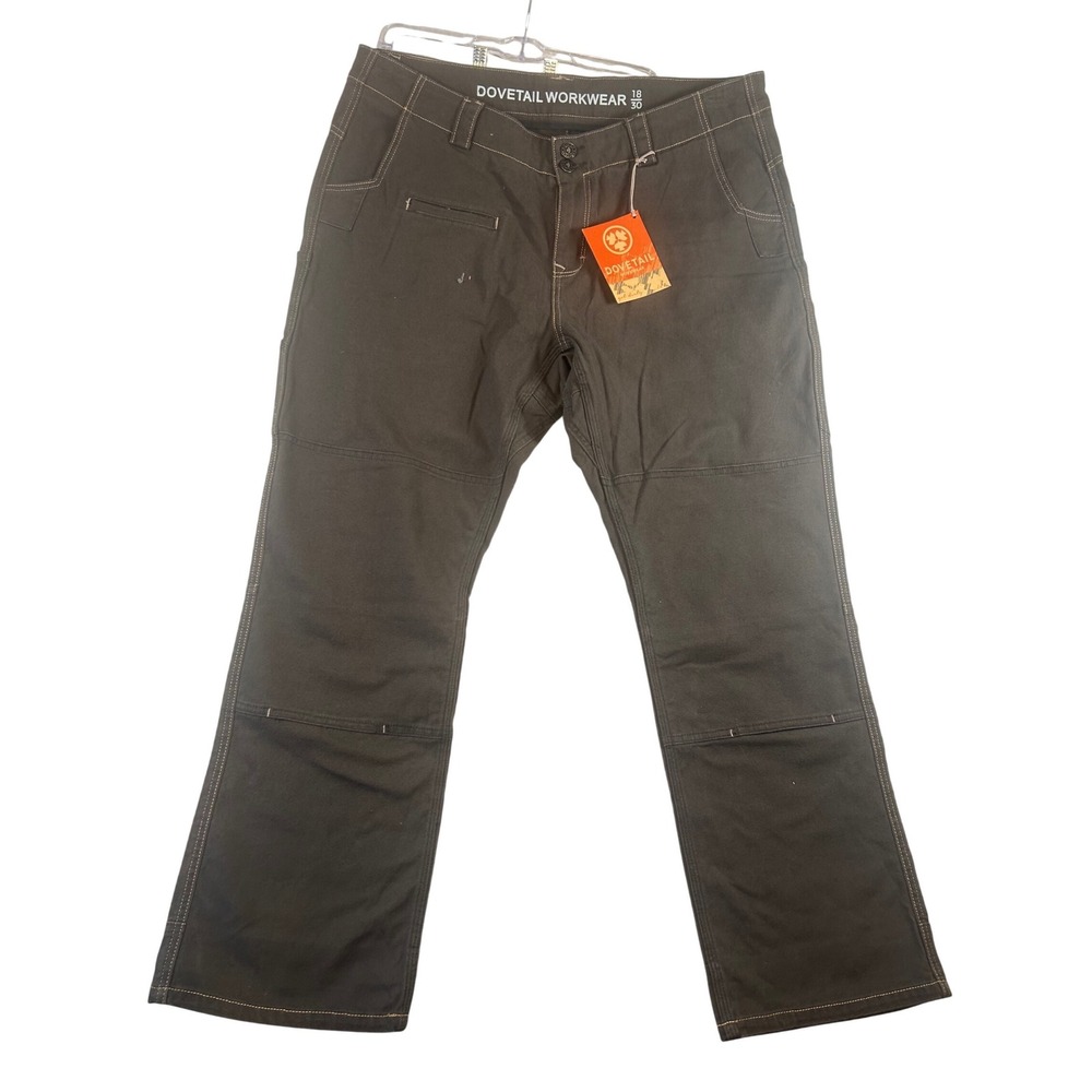 Women's Dovetail Day Construct Brown Canvas Work Utility Pants - NWT